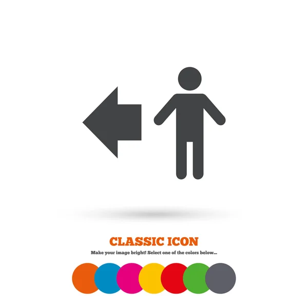 Pedestrian road, human path icon — Stock Vector