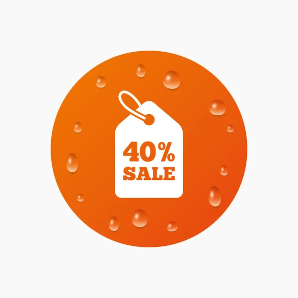 40 percent sale price — Stock Vector