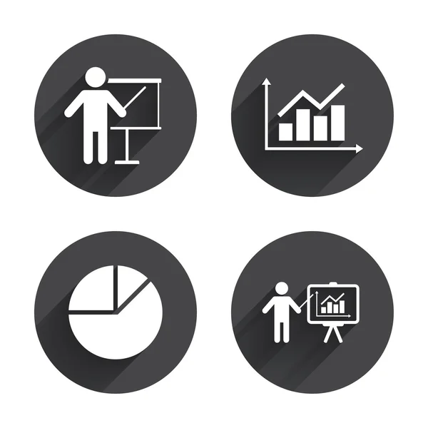 Gráfico de diagrama Gráfico de pastel — Vector de stock