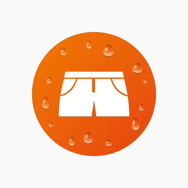 Pantalones cortos deportivos mujer icono . — Vector de stock