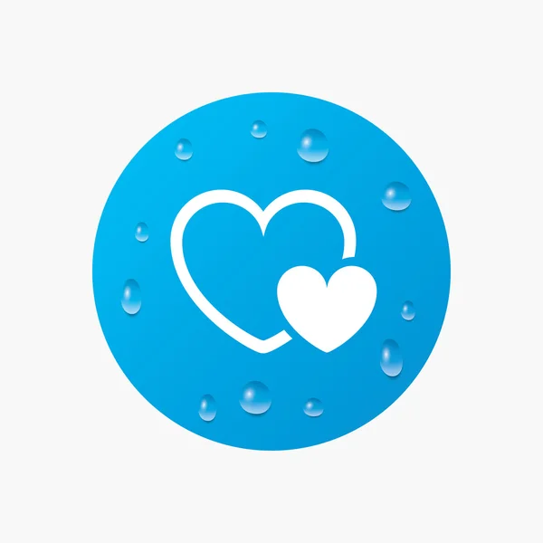 Hearts, love sign icon. — Wektor stockowy