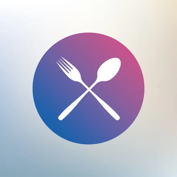 Eat, fork and spoon icon — Stockový vektor