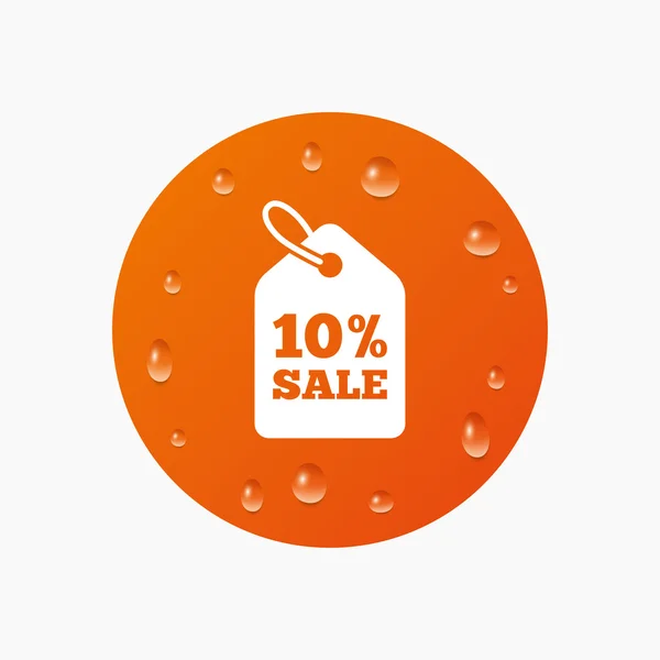 10 percent sale price — Stock Vector
