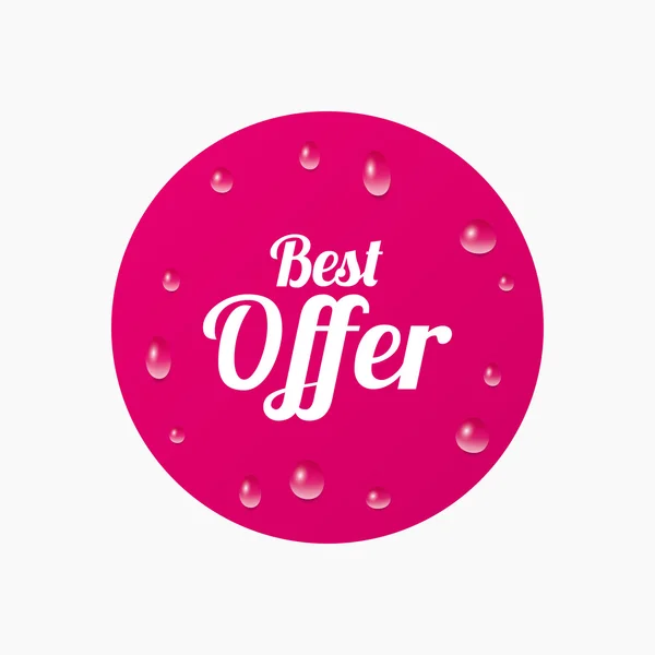 Best offer sign icon. — Stock Vector