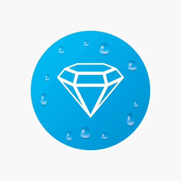 Diamant, sieraden, edelsteen pictogram — Stockvector