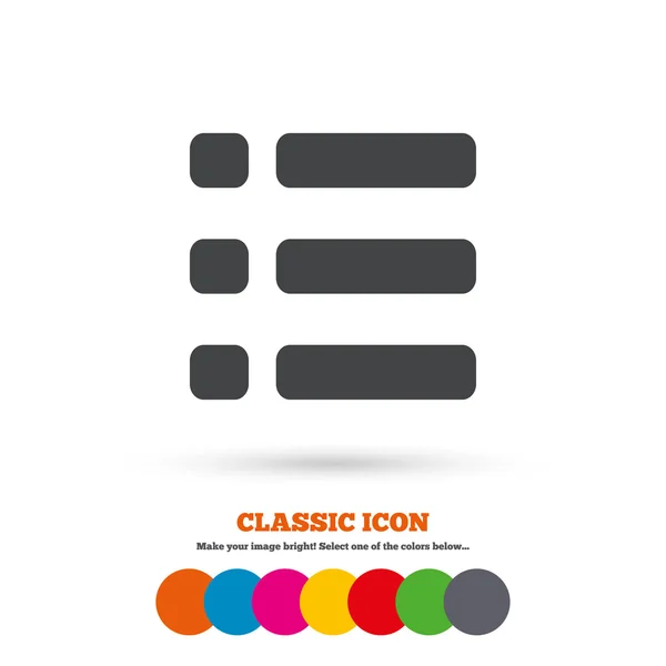 List, options view sign icon. — 图库矢量图片