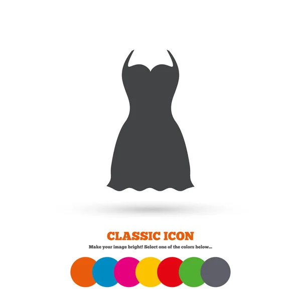 Robe femme, icône de la mode — Image vectorielle