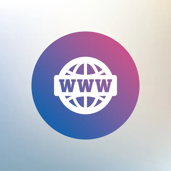 WWW, icono web mundial — Vector de stock