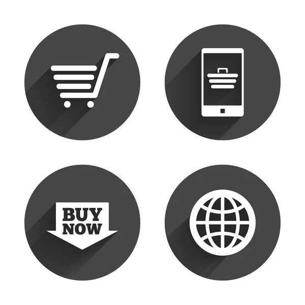 Online shopping icons set — Stock Vector