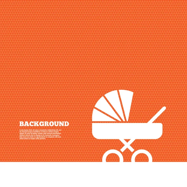 Bebek arabası bebek arabası işareti simgesi. — Stok Vektör