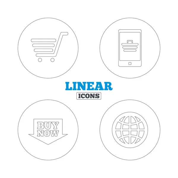 Online shopping icons set — Stock Vector