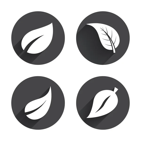 Set di icone per foglie e prodotti freschi — Vettoriale Stock