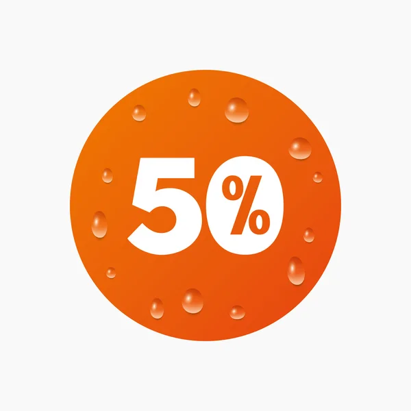 50 pour cent icône de réduction .  . — Image vectorielle