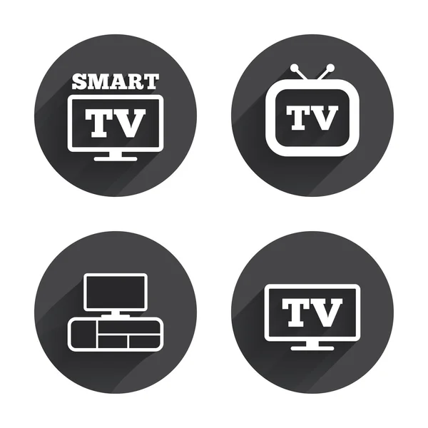 Iconos de modo de televisión inteligente — Vector de stock