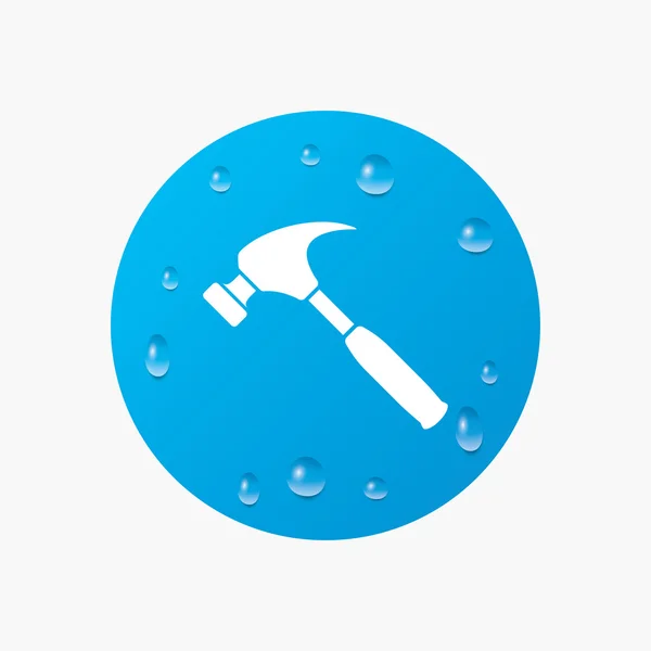 Signo de martillo icono . — Vector de stock