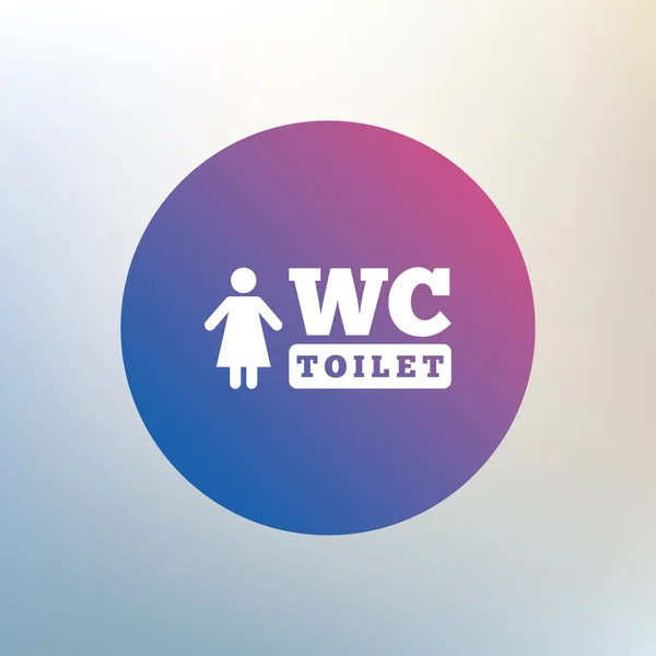 WC, women toilet sign icon. — Stock vektor