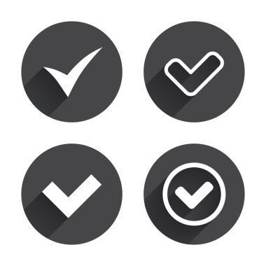 Kontrol işaret. Onay kutusunu onaylayın simgeler.