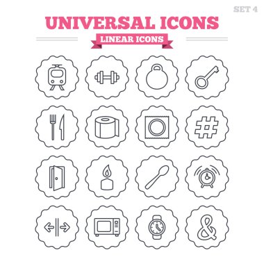 Evrensel doğrusal Icons set.