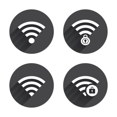 Wifi, Wireless Network icons set.