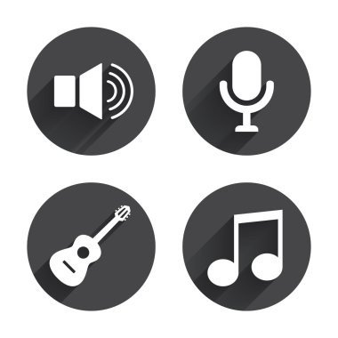 Müzikal öğeleri, müzik Icons set.