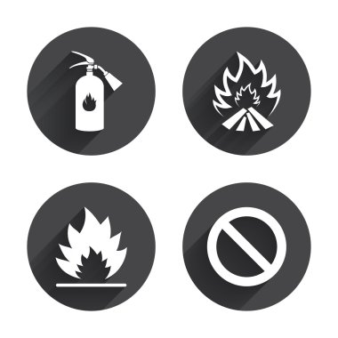 Yangın alev simgeler.