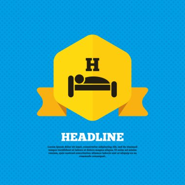 Otel işareti simgesi. Dinlenme yeri.