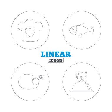 food, cooking icons set