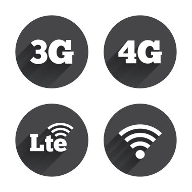 Mobil telekomünikasyon simgeler.
