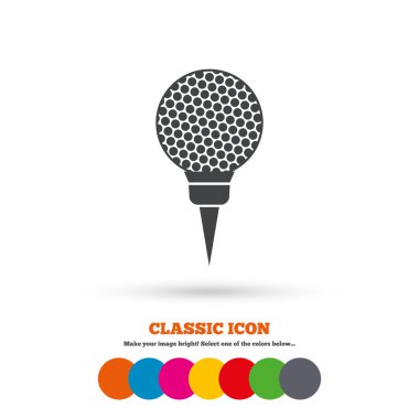 Golf topu tee işareti simgesini