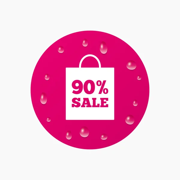 90 percent sale bag — Stock Vector