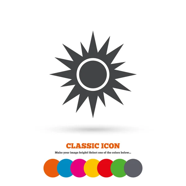 Sun sign icon. — Stock Vector