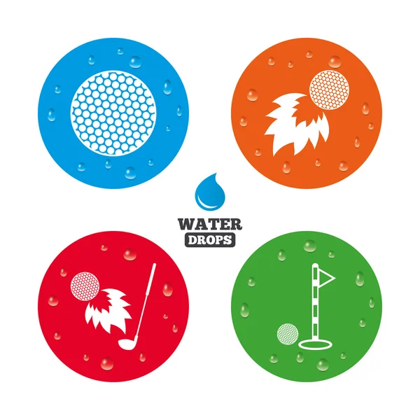 Golf ball icons. — Stock Vector