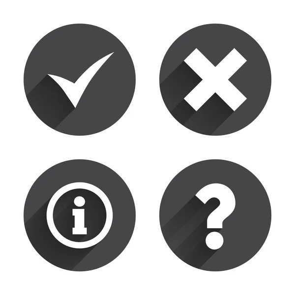 Information, question, FAQ icons — Stockový vektor
