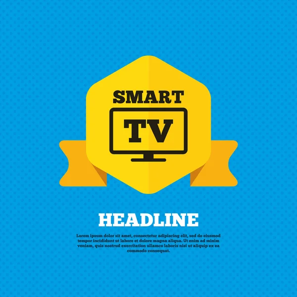 Widescreen, icona del segno Smart TV . — Vettoriale Stock
