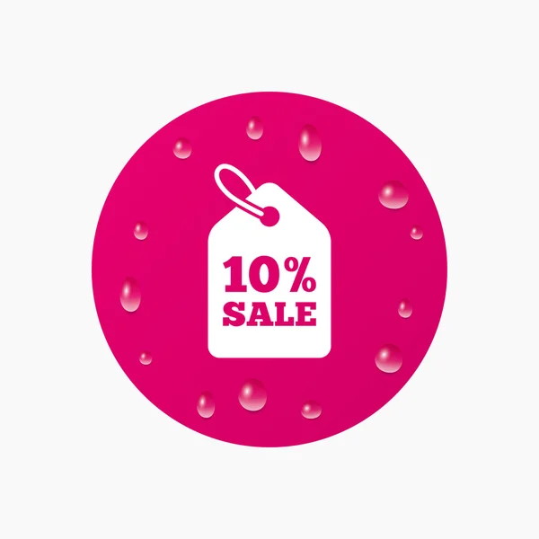 10 percent sale price — Stock Vector