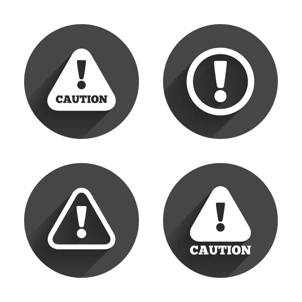 Attention caution signs. — Stock Vector