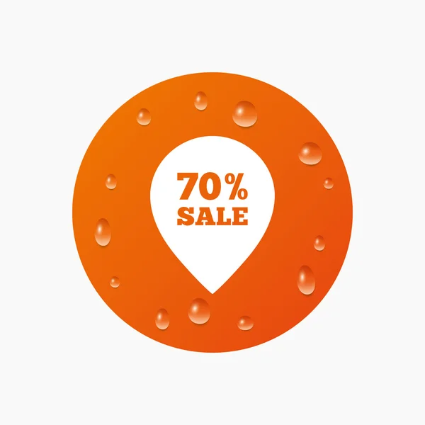 70 percent sale pointer — Stock Vector