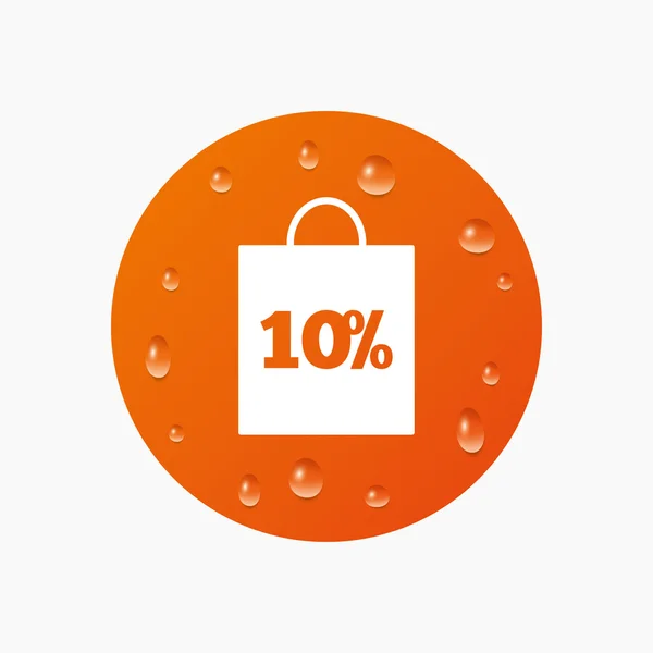 10 procent verkoop tas — Stockvector