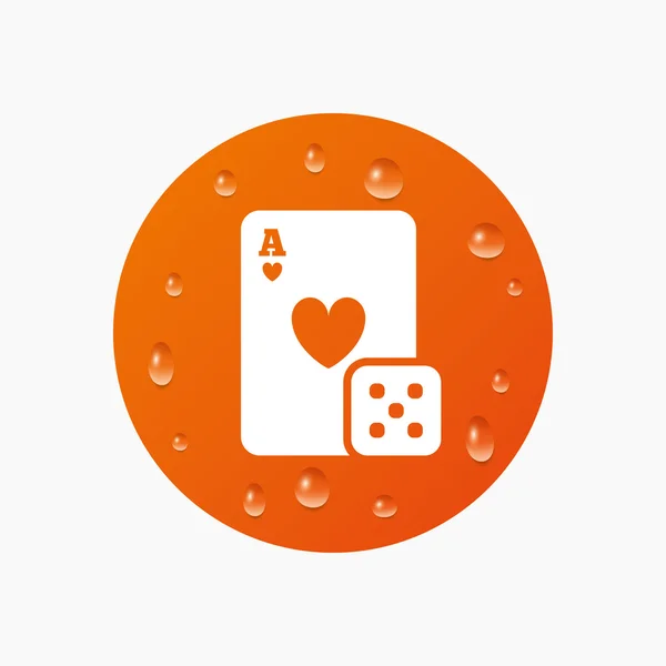 Casino sign icon. — Stock Vector