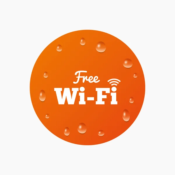 Wi-Fi gratuito, icona wireless — Vettoriale Stock