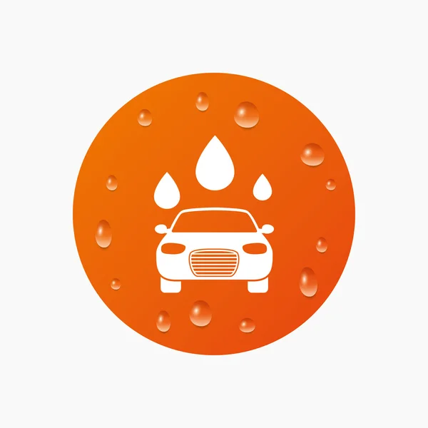 Auto wassen pictogram. — Stockvector