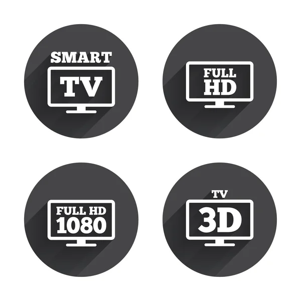 Ícones de modo Smart TV — Vetor de Stock