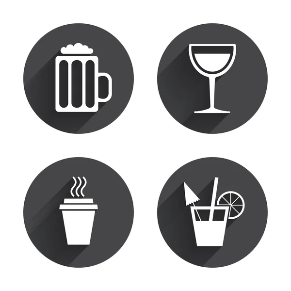 Drinks, beverages icons set — Stock Vector