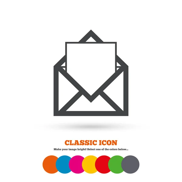 Surat, amplop, ikon pesan - Stok Vektor
