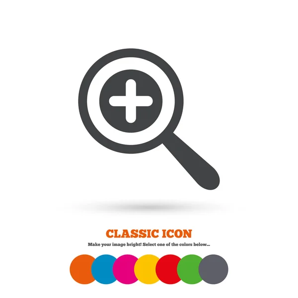 Magnifier glass, zoom icon — Stockvector