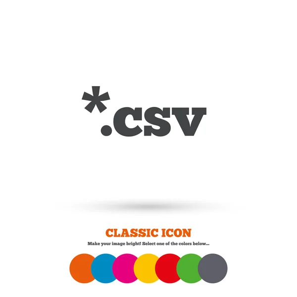 File document icon. Download CSV — Wektor stockowy