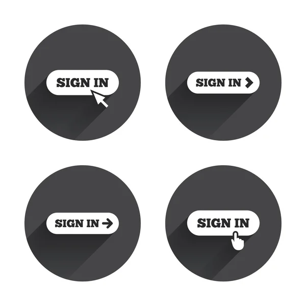 Sign in, login icons set. — Stockvector