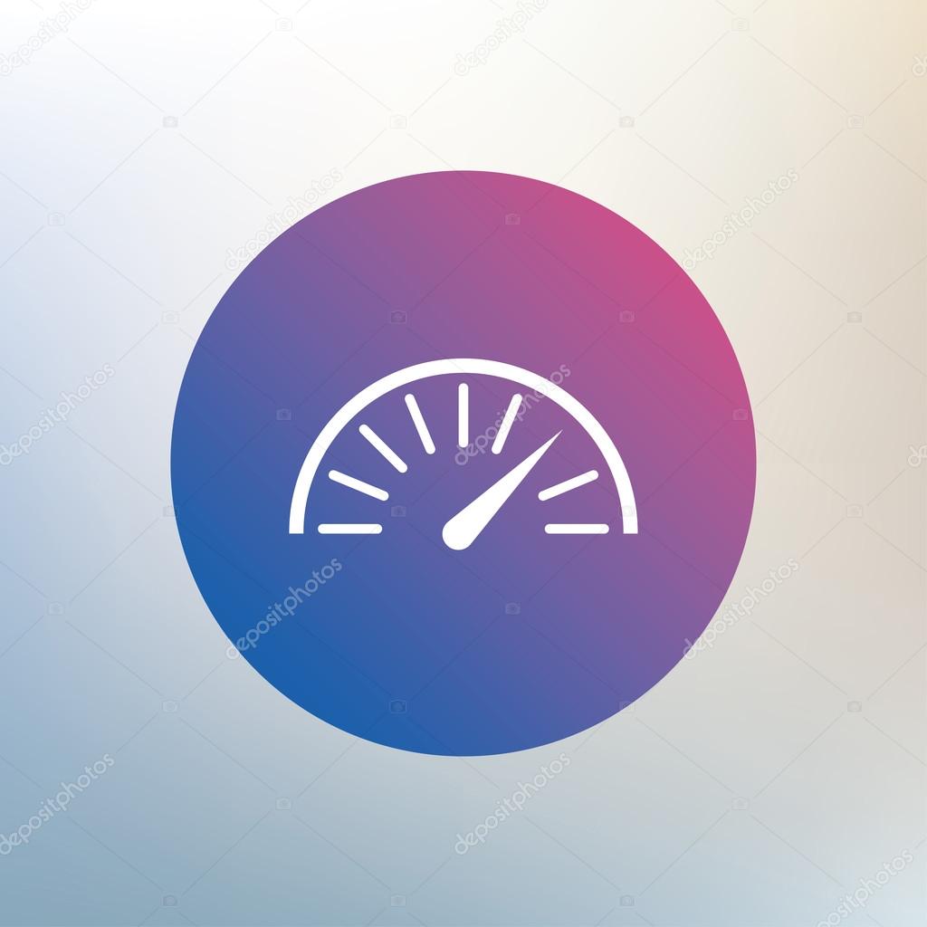 Tachometer sign icon.