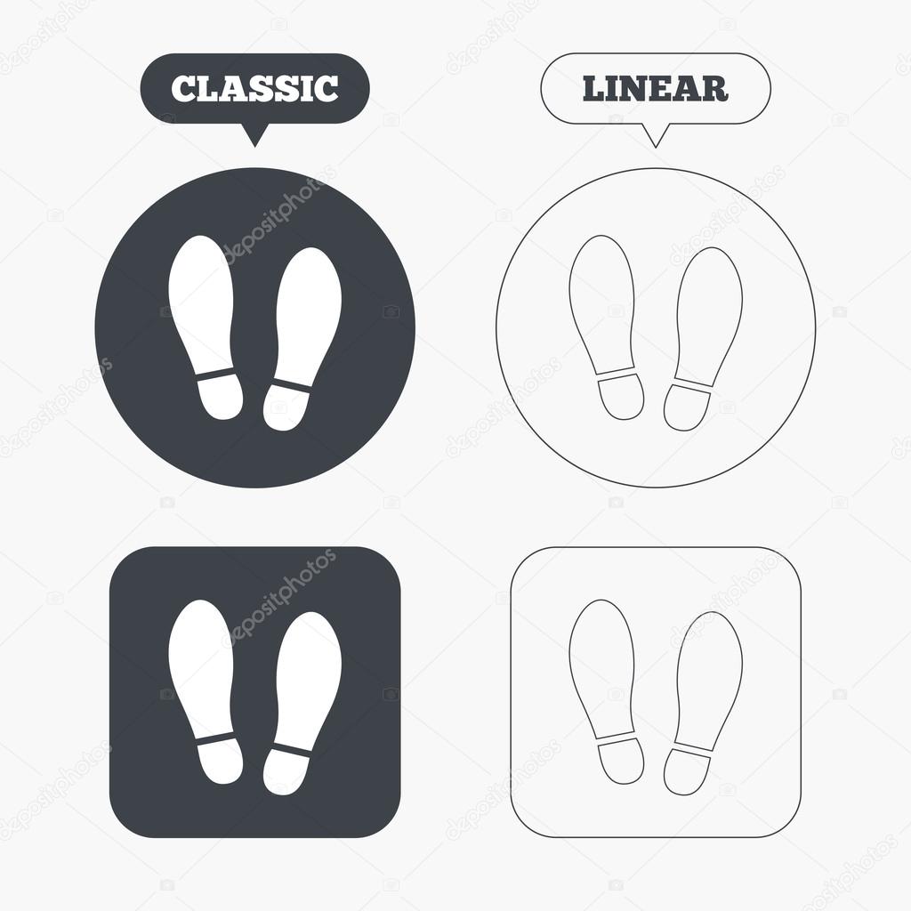 Shoes print icons