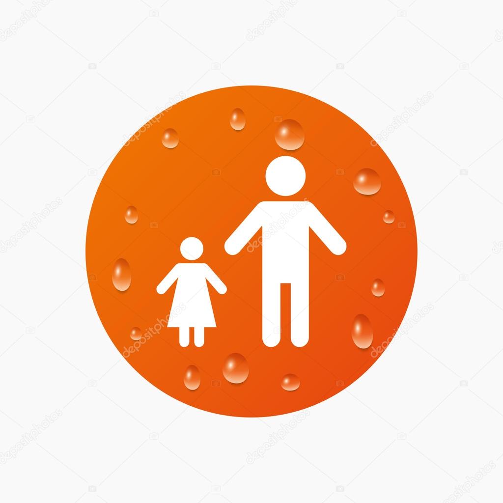 One-parent, child family icon